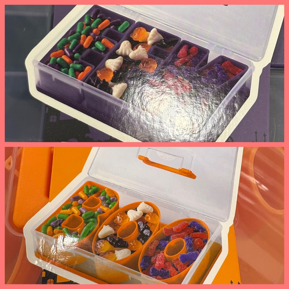CWC Cook With Color Halloween Snack Box Set EEK and BOO Divided Trays 2pk